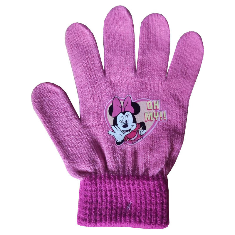 Setino Dívčí pletené prstové rukavice Minnie 175 - světle růžová