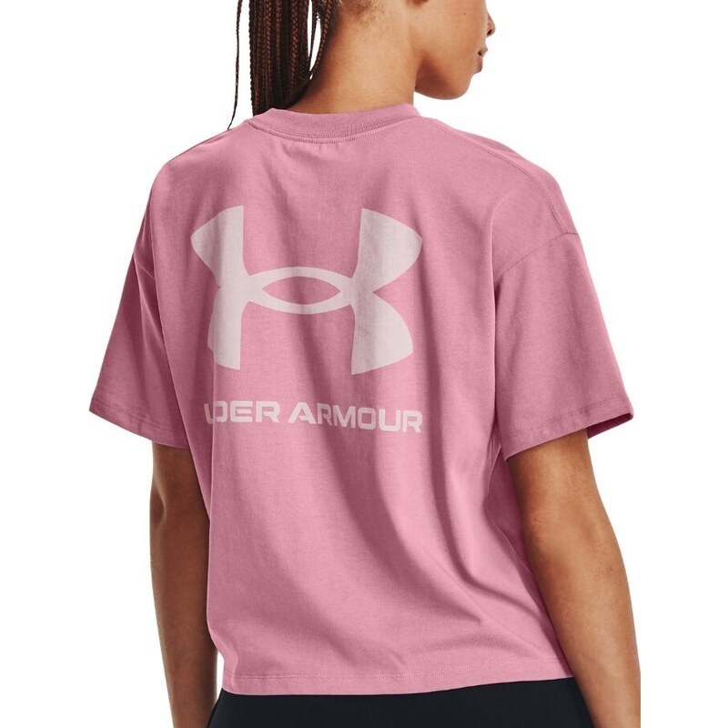 Triko Under Armour UA W LOGO LC OVERSIZED HW SS-PNK 1379948-697