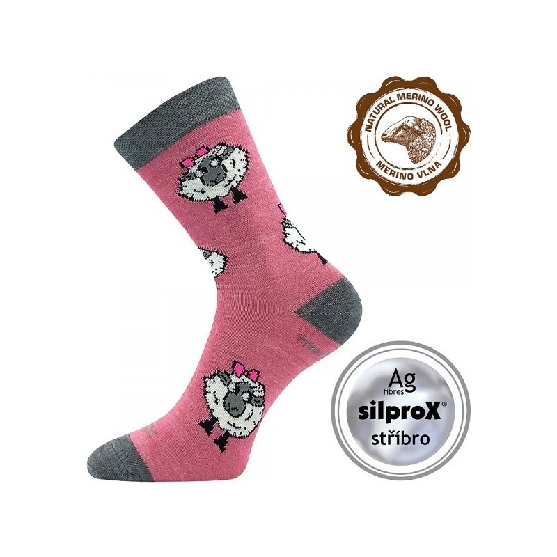 VLNĚNKA DĚTSKÁ teplé veselé merino ponožky VoXX 88137436