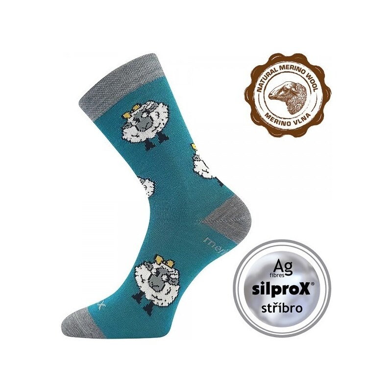 VLNĚNKA DĚTSKÁ teplé veselé merino ponožky VoXX 87823031