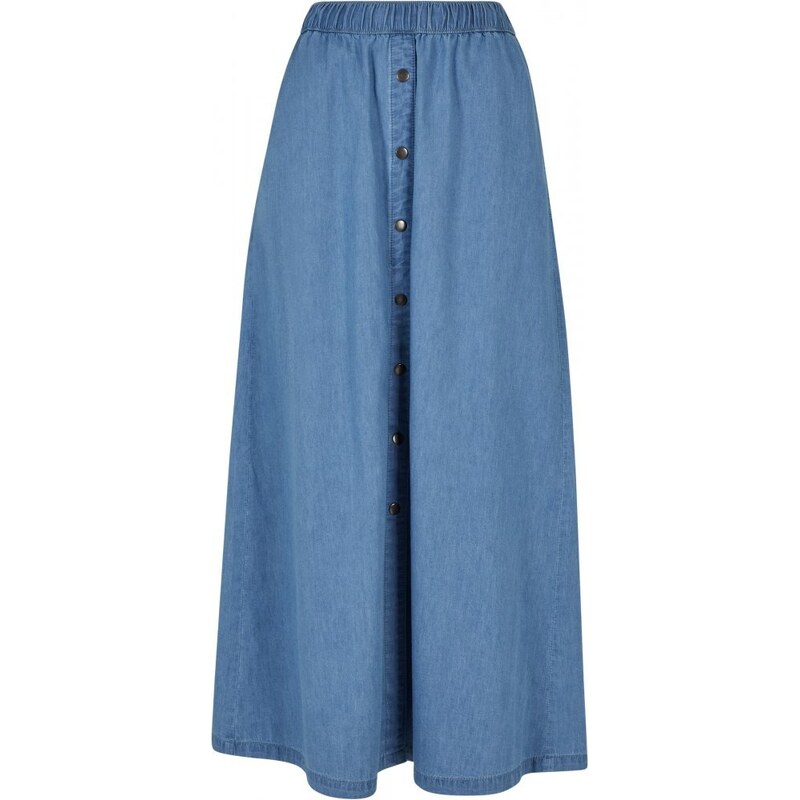 URBAN CLASSICS Ladies Long Wide Light Denim Skirt