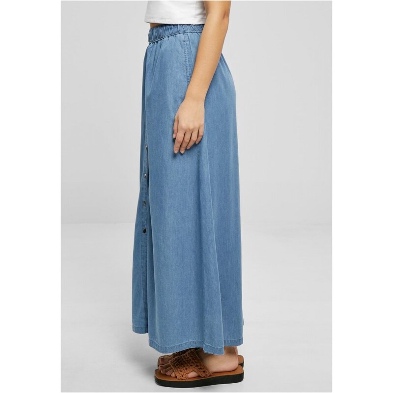 URBAN CLASSICS Ladies Long Wide Light Denim Skirt