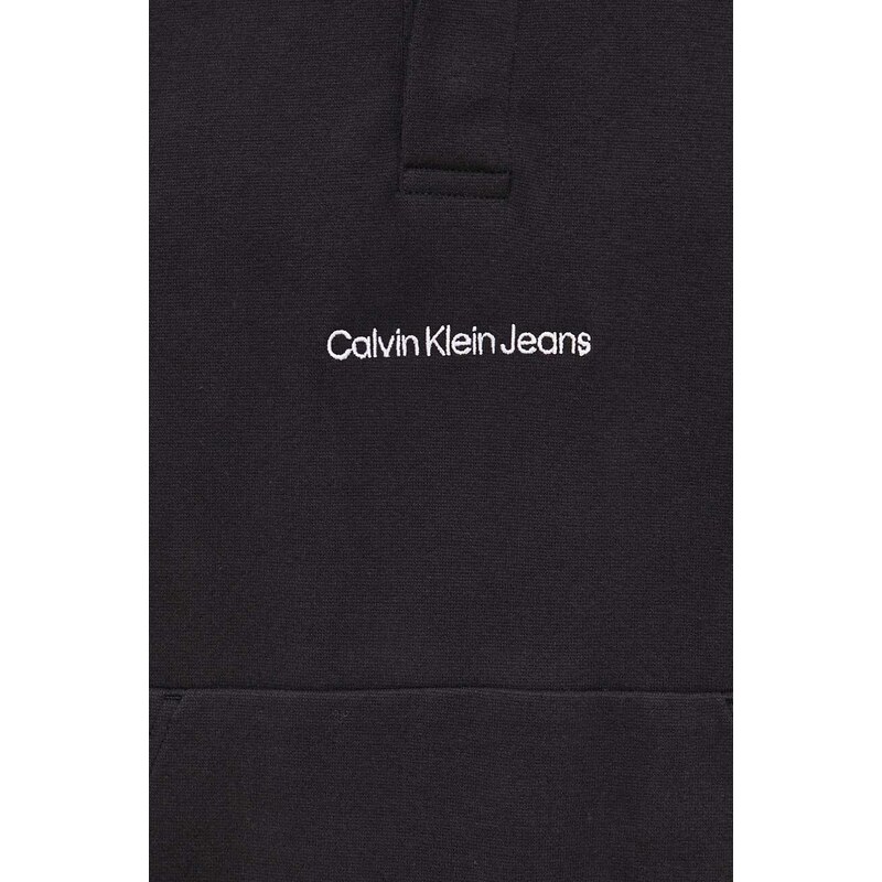 Mikina Calvin Klein Jeans pánská, černá barva, hladká