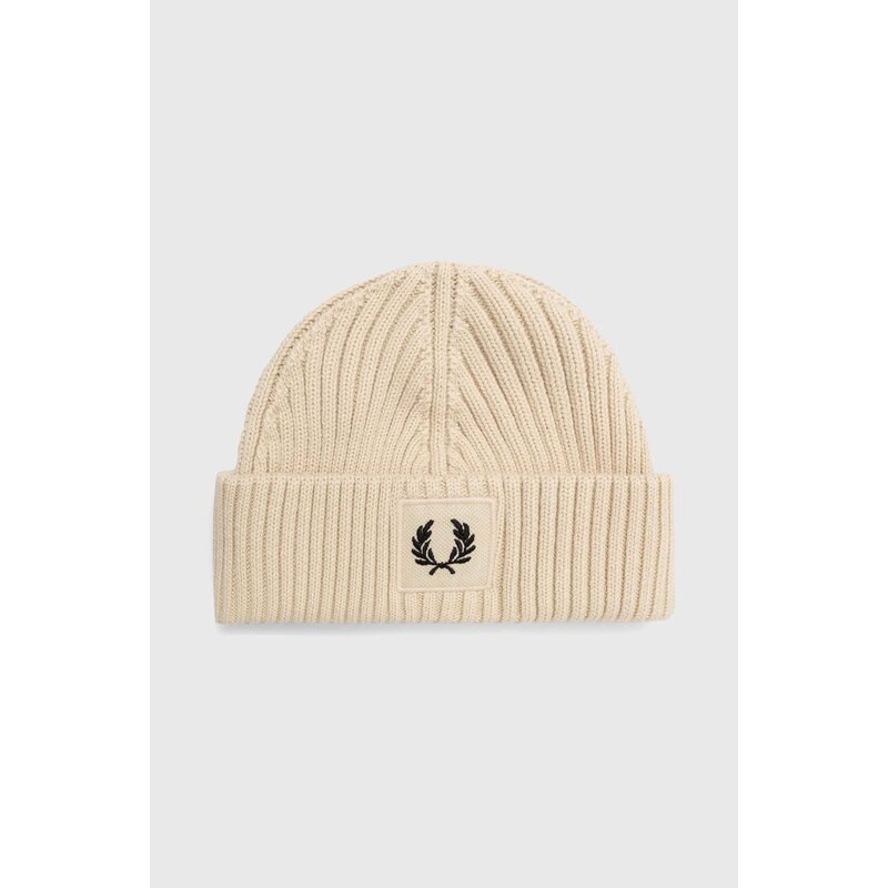 Bavlněná čepice Fred Perry béžová barva, C6151.T04