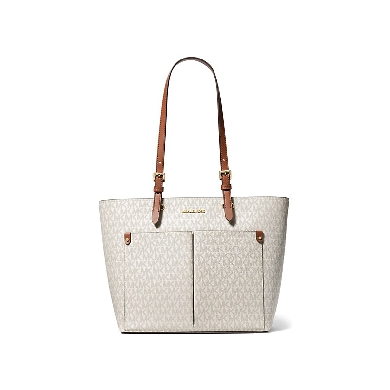 Michael Kors kabelka jet set medium pocket logo vanilla