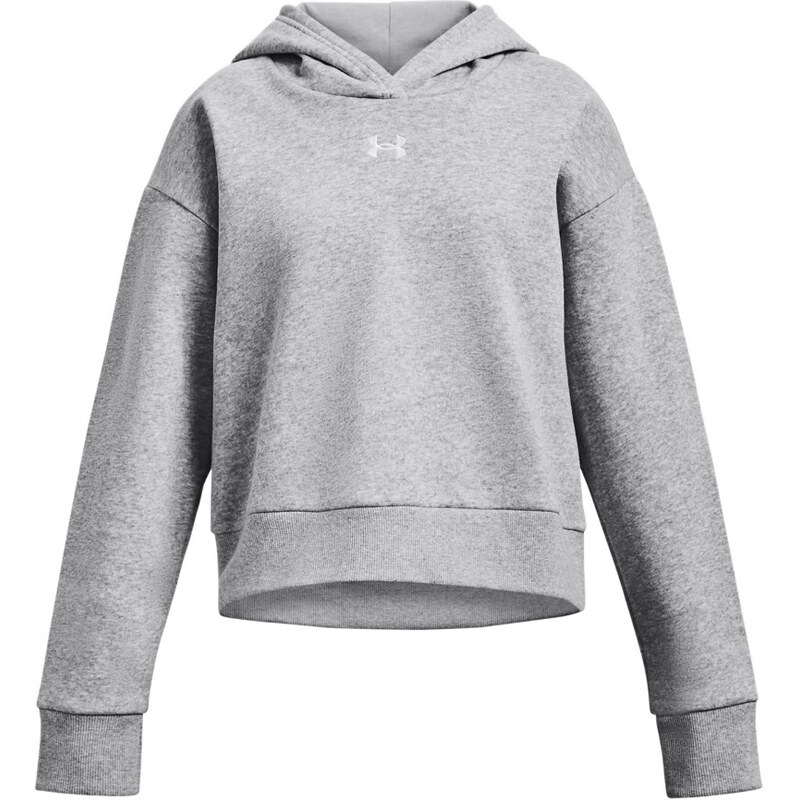 Mikina s kapucí Under Armour UA Rival Fleece Crop Hoodie-GRY 1379517-012