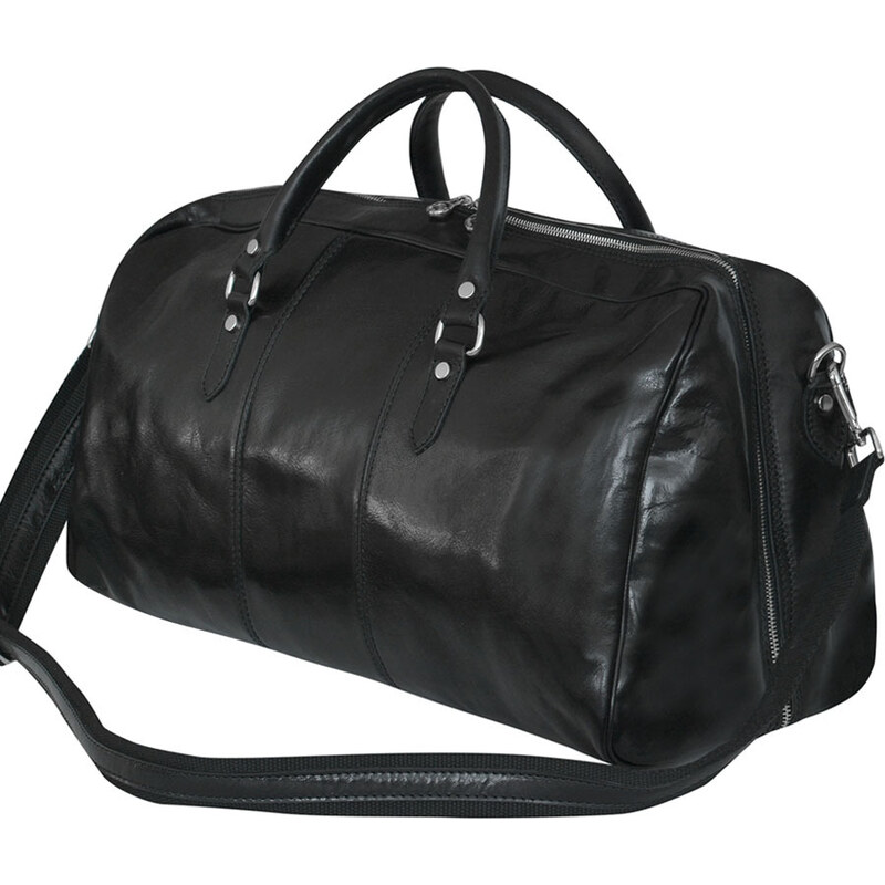 Lamour 1899-3 černá velká pánská kožená cestovní taška 53cm/40l