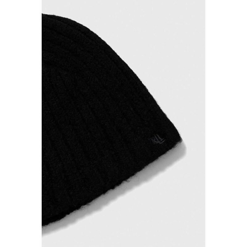 Čepice a šála Lauren Ralph Lauren černá barva