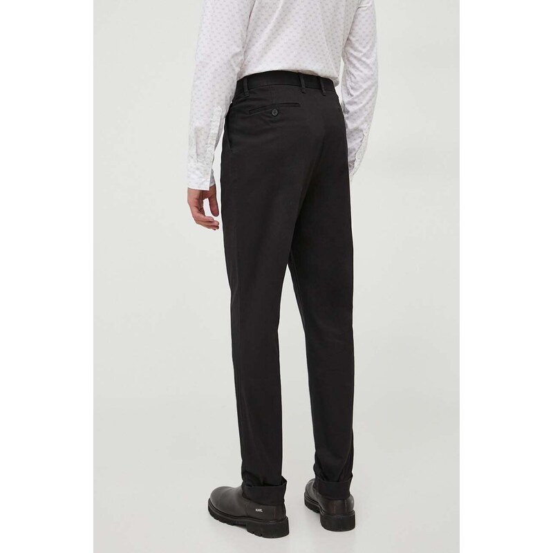 Kalhoty Michael Kors pánské, černá barva, jednoduché