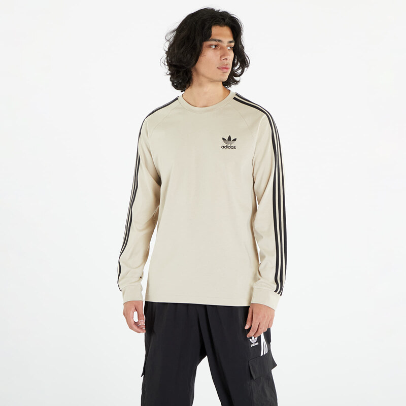 Pánské tričko adidas Originals Adicolor Classics 3-Stripes Long Sleeve Tee Wonder Beige