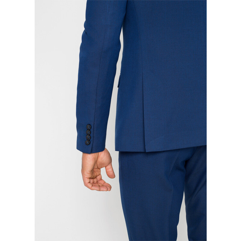 bonprix 3dílný oblek: sako, kalhoty, kravata Modrá