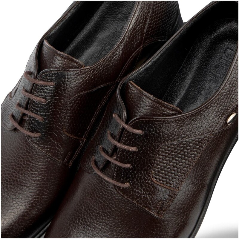 Ducavelli Sace Genuine Leather Men's Classic Shoes, Derby Classic Shoes, Lace-Up Classic Shoes.