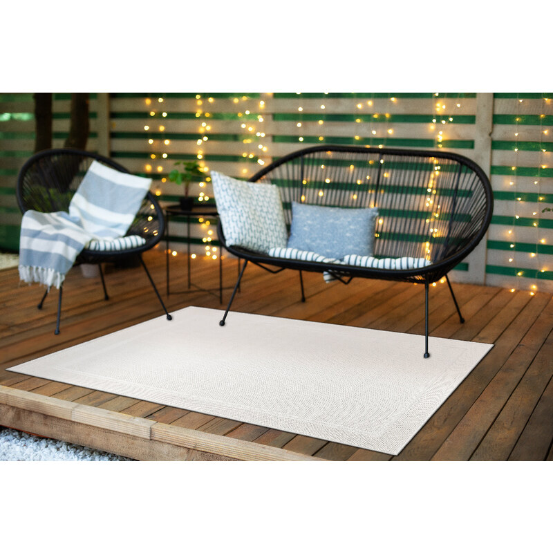 Dywany Łuszczów Kusový koberec Timo 5979 White – na ven i na doma - 60x100 cm