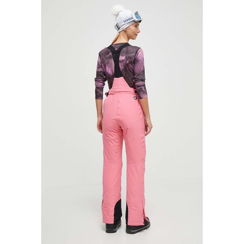 Lyžařské kalhoty EA7 Emporio Armani růžová barva