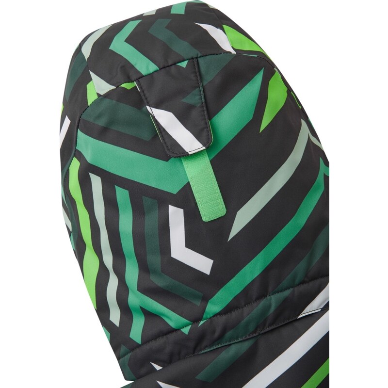 Chlapecká zimní lyžařská bunda Reima Kairala černá/zelená