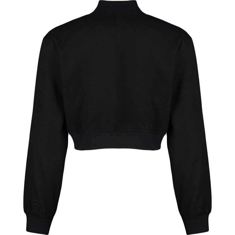 Trendyol Black Oversized Bomber Jacket Coat