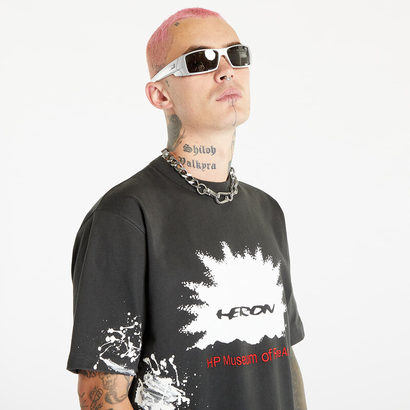 Pánské tričko HERON PRESTON HP Museum Short Sleeve Tee Black/ Red