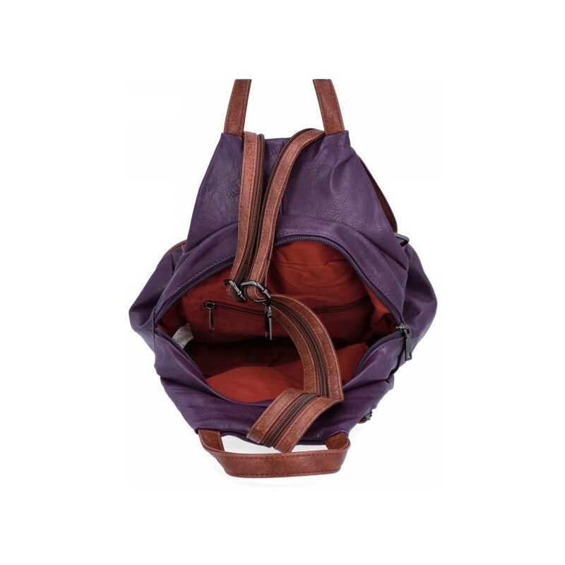 Dámská kabelka batůžek Herisson fialová 1502H302