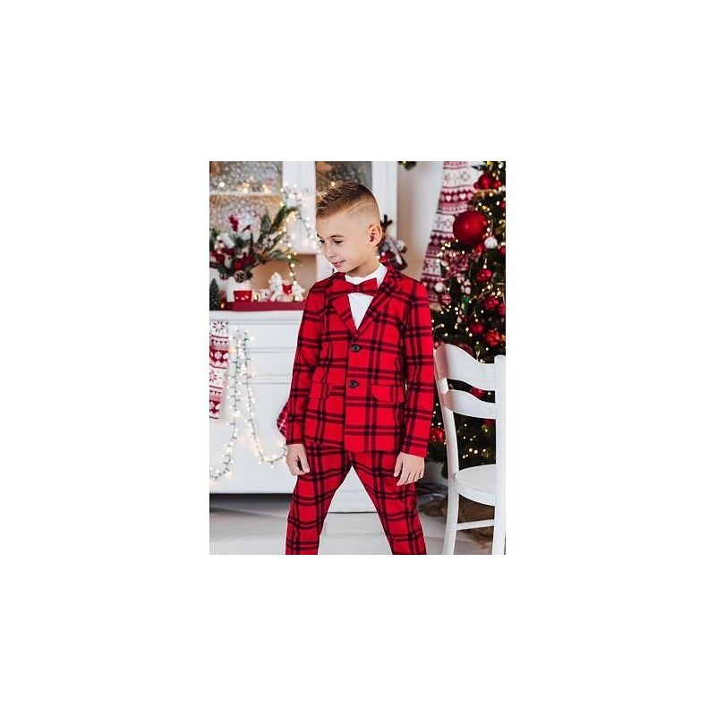 Style kids Chlapecké red karo sako NEW