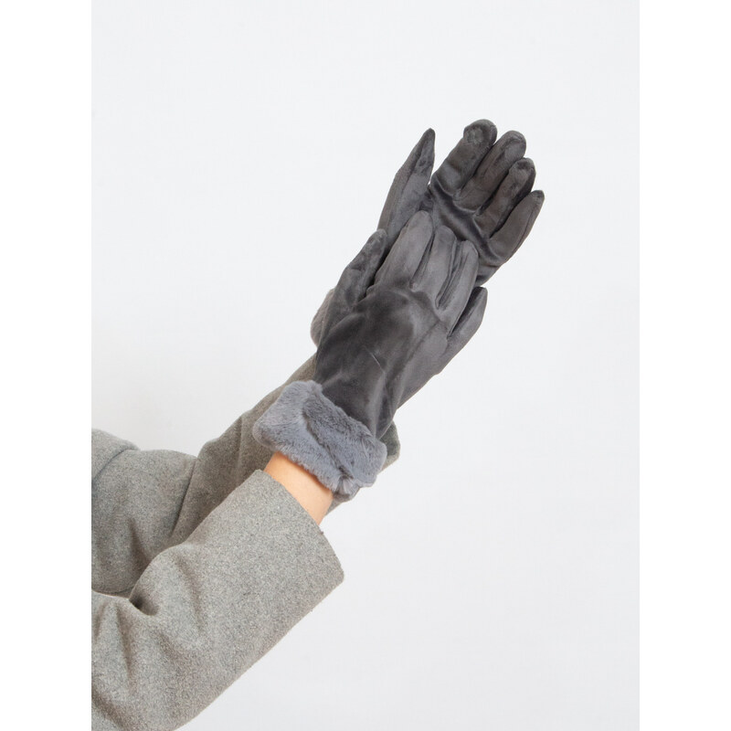 Women's winter warm gloves grey Shelvt