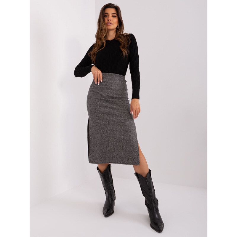 LAKERTA Skirt-LK-SD-509400.87P-Grey-Black