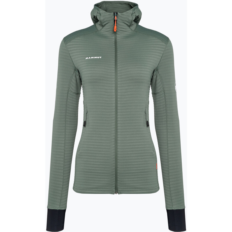 Mammut dámská fleecová mikina Taiss Light ML s kapucí dark jade/black