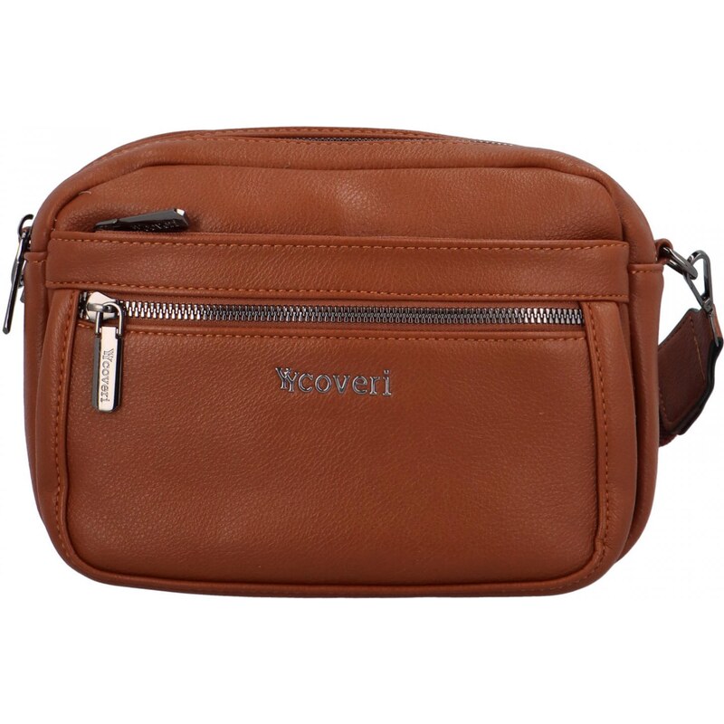 Coveri Trendy dámská koženková malá crossbody Gloria, středně hnědá 86720513