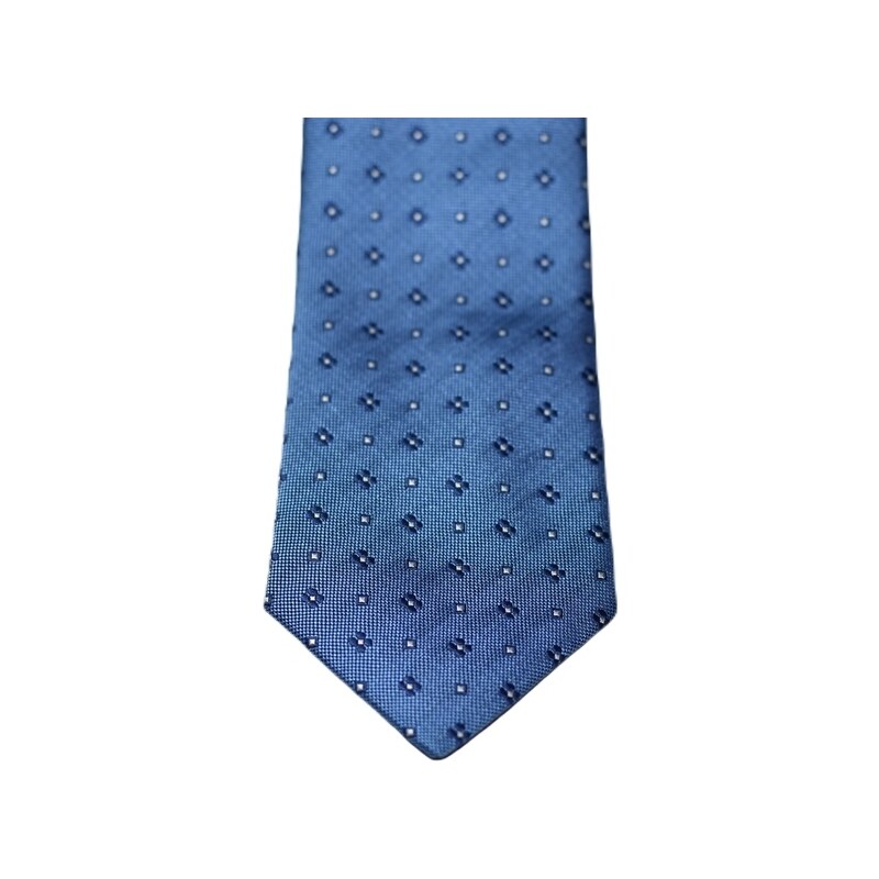 Světle modrá pánská kravata se vzorem květů