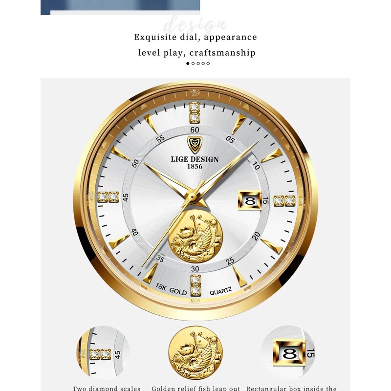 LIGE Pánské hodinky -10050-3 + dárek ZDARMA