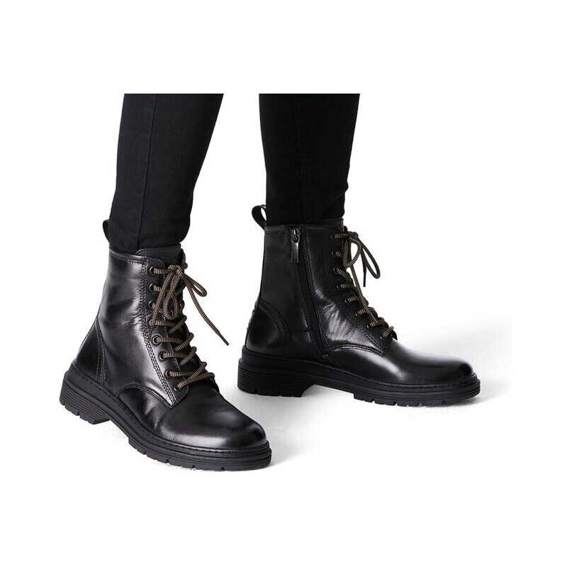 Kotníkové boty v army stylu Tamaris 1-25230-41 černá 86724108