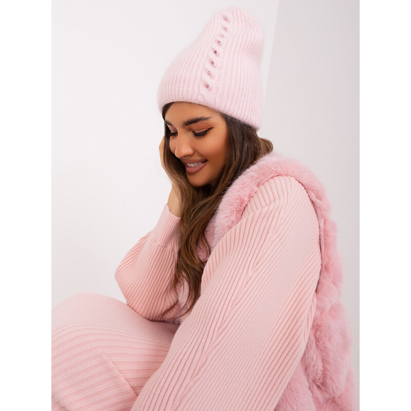 Wool Fashion Italia Cap-AT-CZ-2328.38P-Light Pink