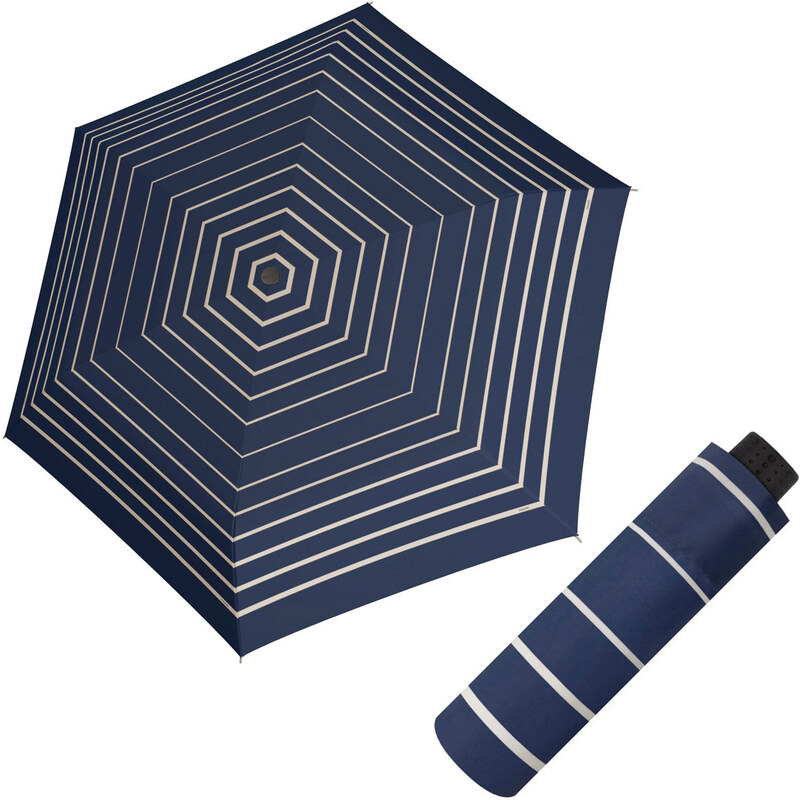 Doppler Havanna Fiber TIMELESS BLUE - dámský ultralehký mini deštník bordura