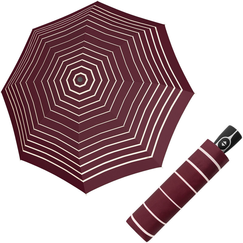 Doppler Magic Fiber TIMELESS RED - dámský plně-automatický deštník bordura
