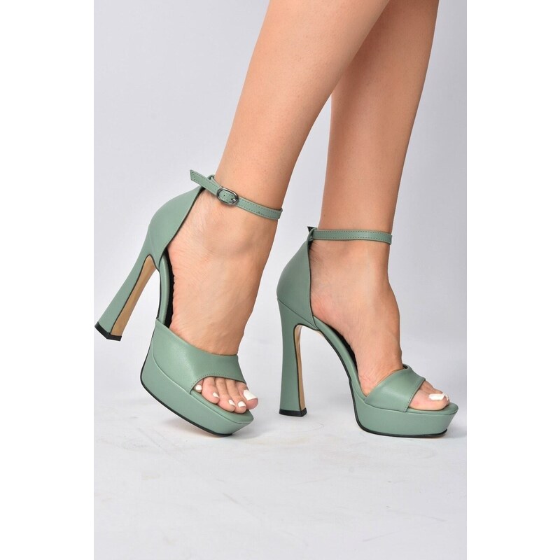 Fox Shoes Women's Green Heeled Shoes