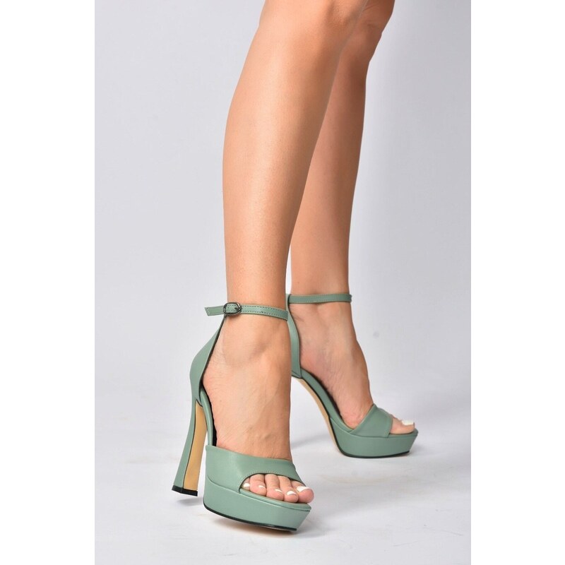 Fox Shoes Women's Green Heeled Shoes