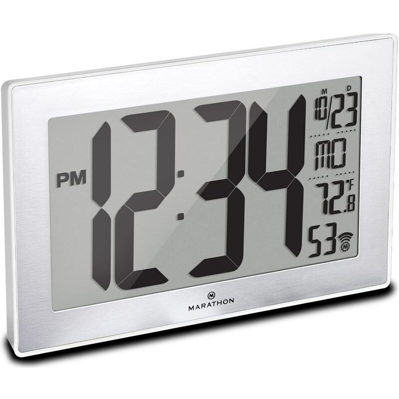 Nástěnné hodiny MARATHON Panoramatic Wall Clock SS XL