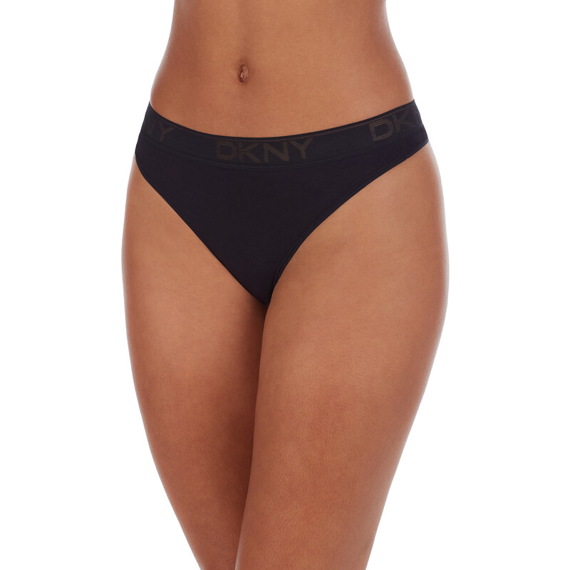 DKNY8821 bavlněné tanga, černá