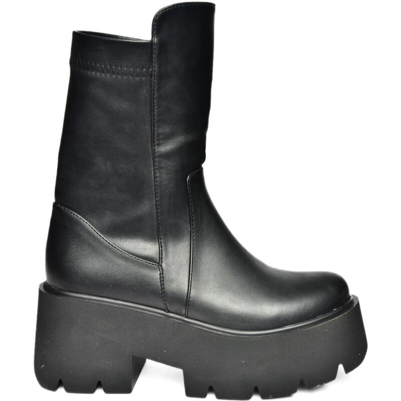 Fox Shoes R610131909 Women's Black Thick Soled Boots