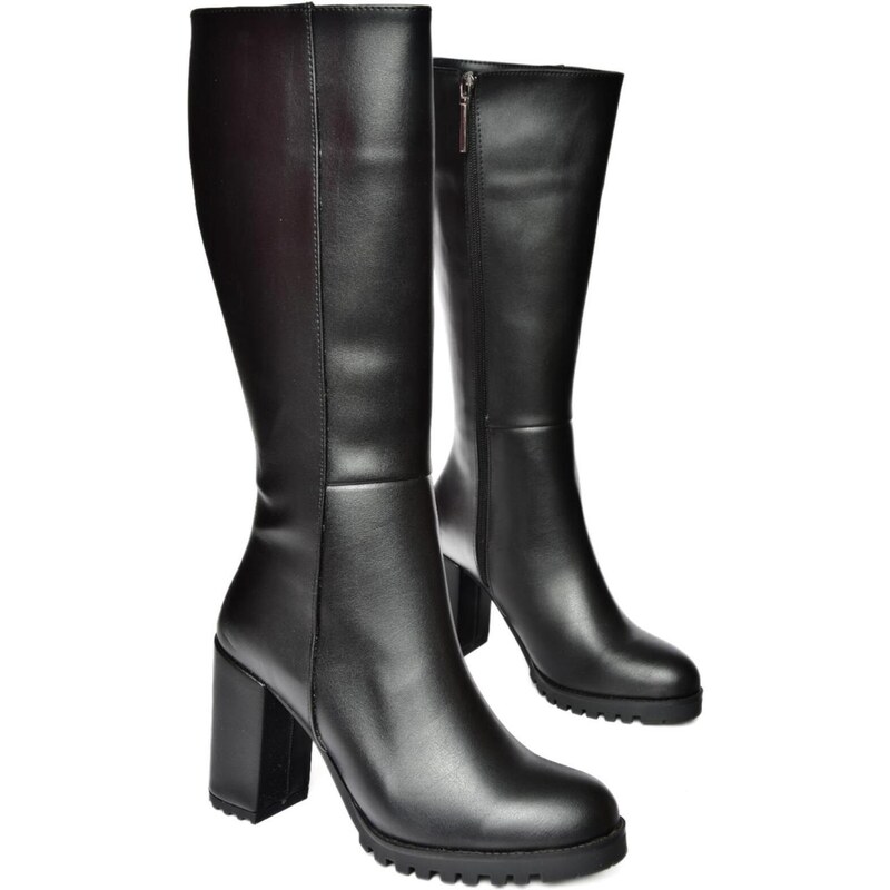 Fox Shoes R518911409 Black Women's Thick Heeled Boots