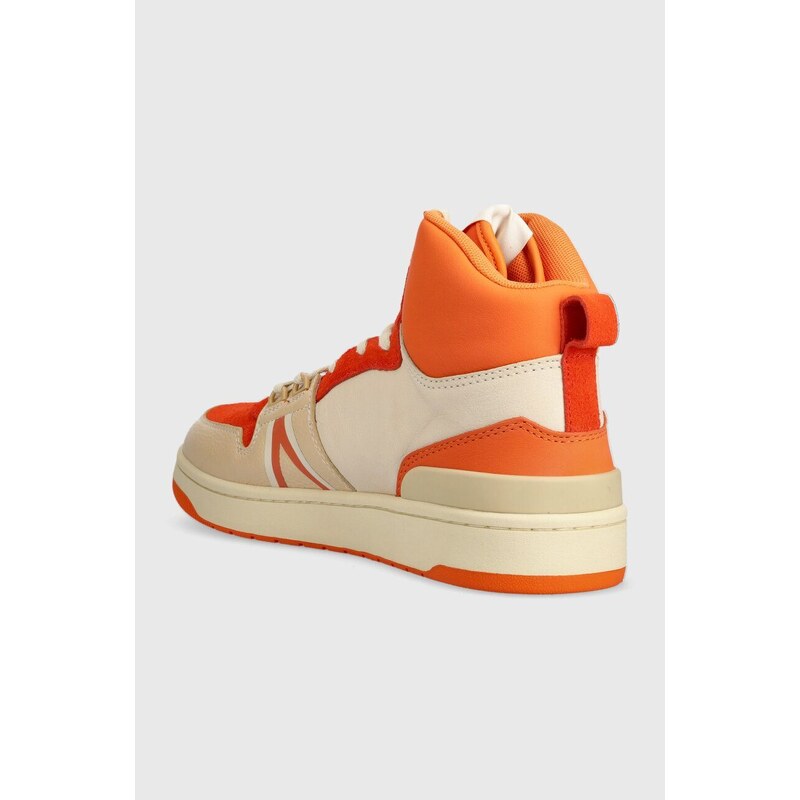 Kožené sneakers boty Lacoste L001 MID oranžová barva, 46SFA0027