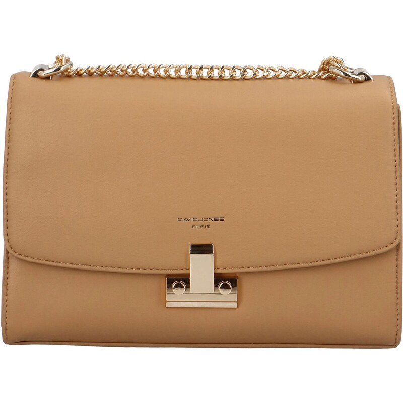 David Jones Módní dámská malá koženková crossbody Alison, karamelová