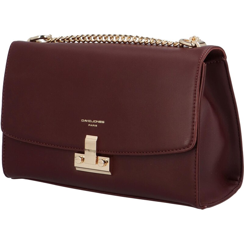 David Jones Módní dámská malá koženková crossbody Alison, vínová