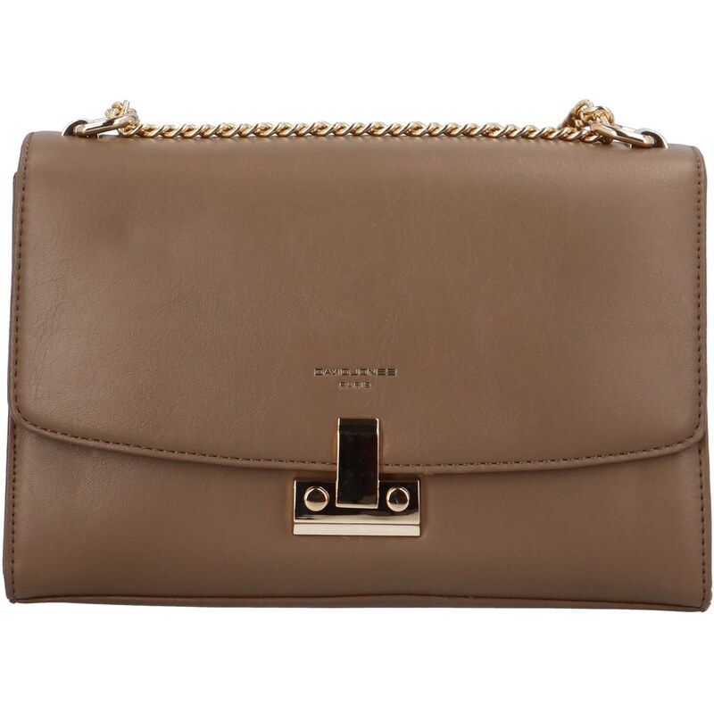 David Jones Módní dámská malá koženková crossbody Alison, hnědá