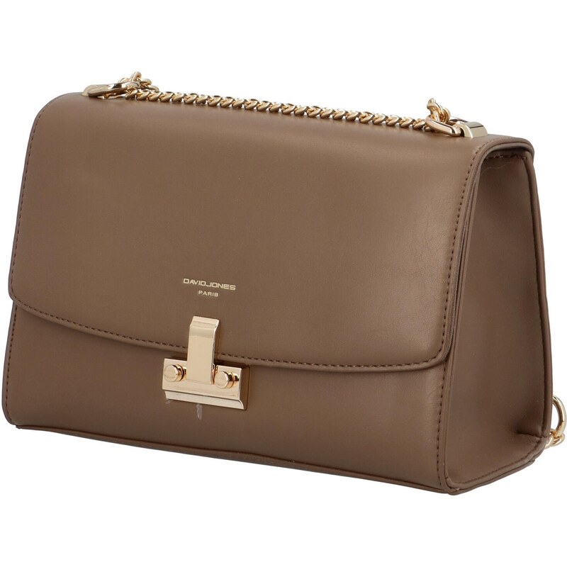 David Jones Módní dámská malá koženková crossbody Alison, hnědá