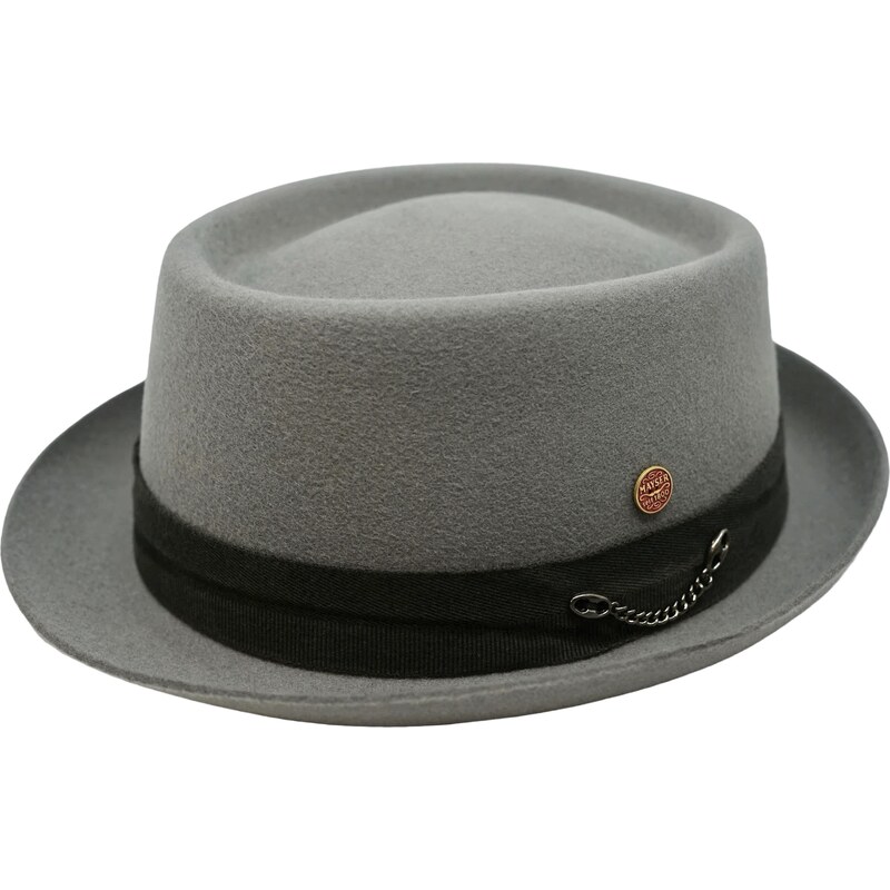 Plstěný klobouk porkpie - Mayser - šedý klobouk Gareth