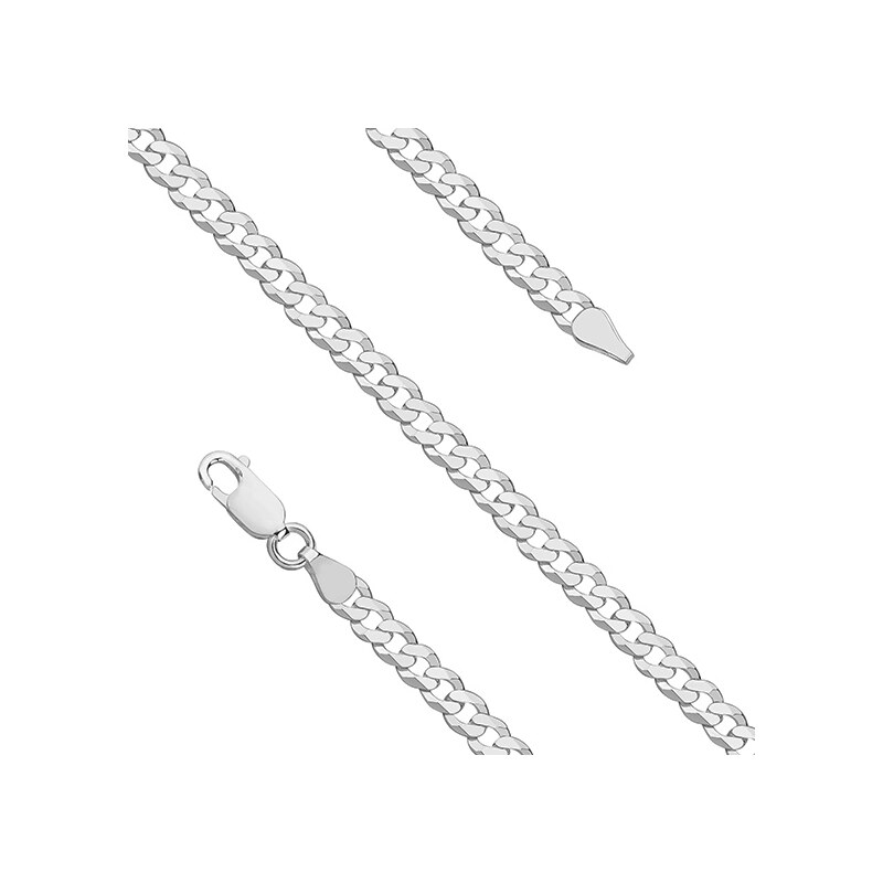 Olivie Stříbrný pánský 21cm náramek 8561