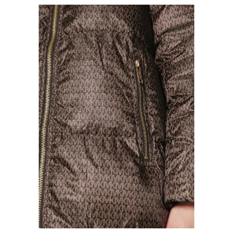 MICHAEL Michael Kors logo kabát bunda z prachového peří XS