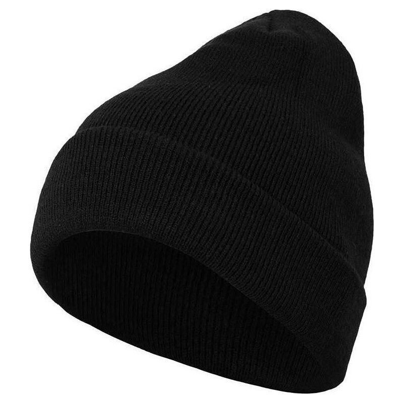 Build Your Brand Pánská čepice Heavy Knit Beanie s ohrnovacím lemem