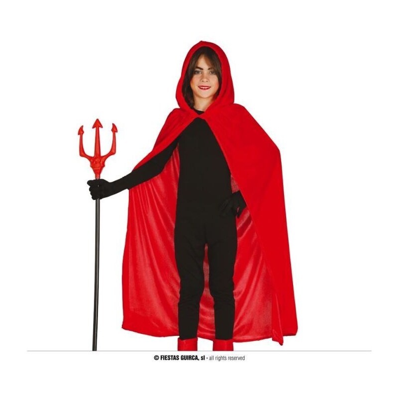 GUIRCA Kostým - dětský červený plášť s kapucí - 100 cm