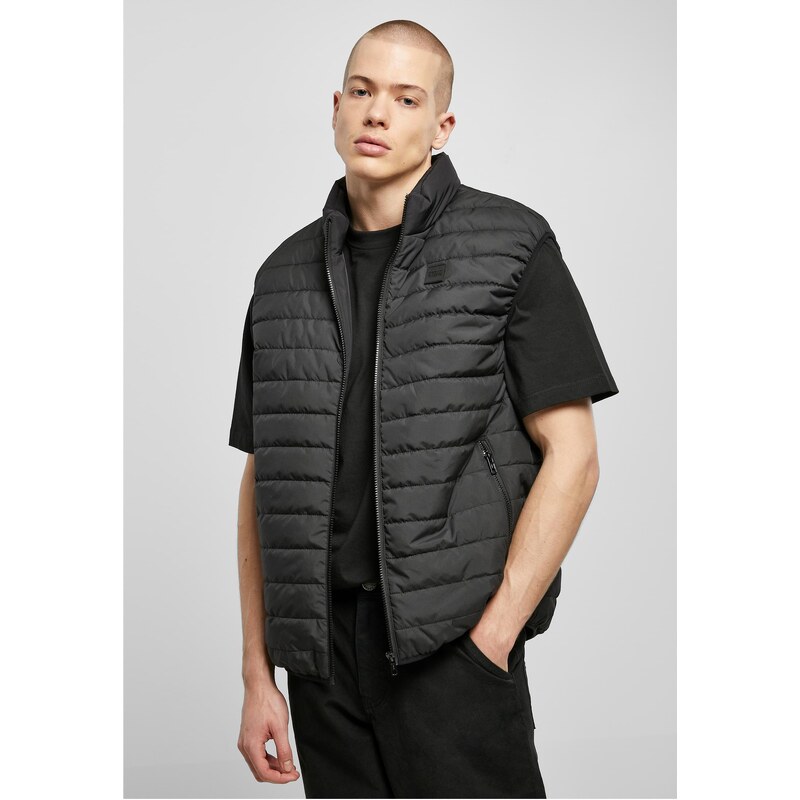 Urban Classics Světlá bublinková vesta černá